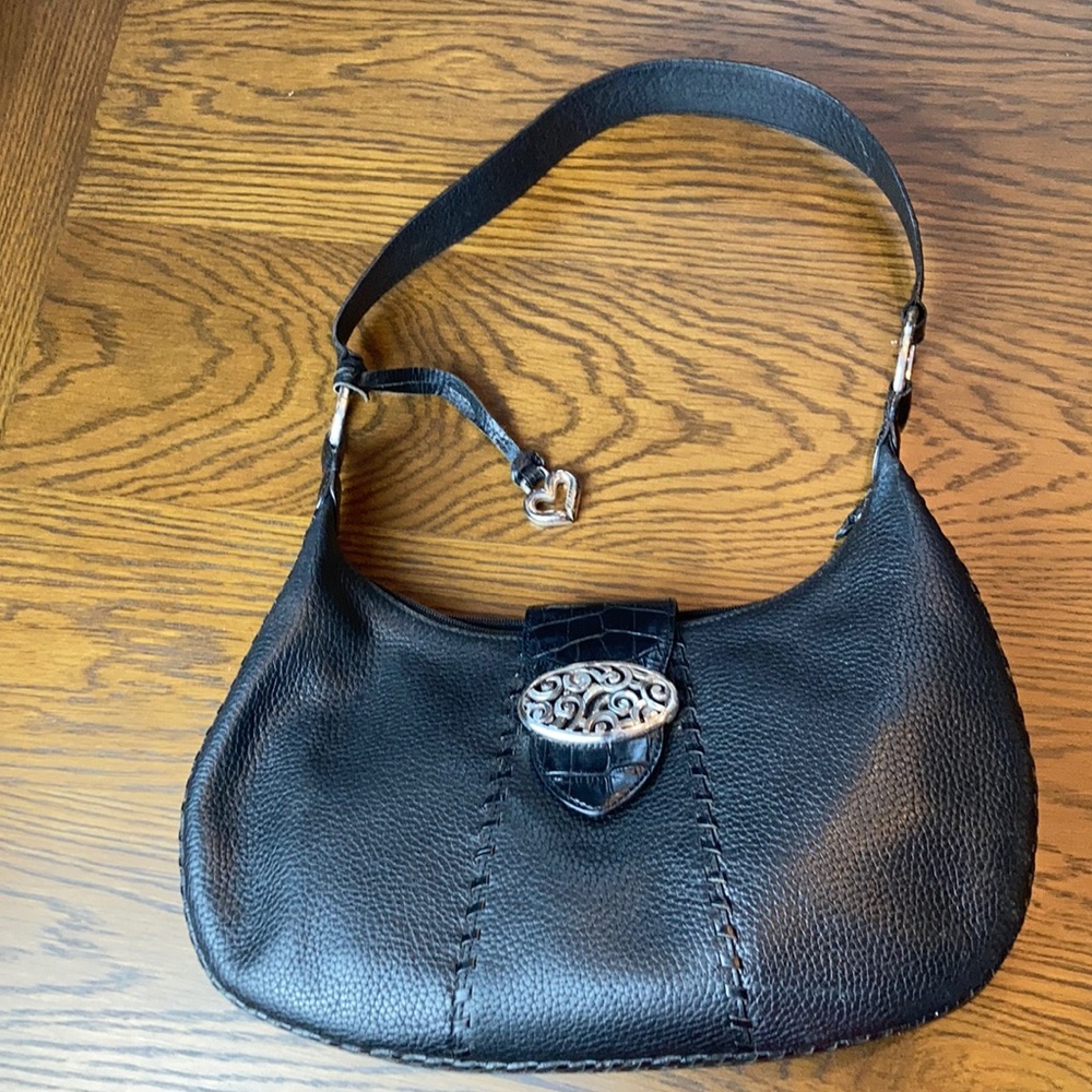 Brighton Black Leather Shoulder Bag